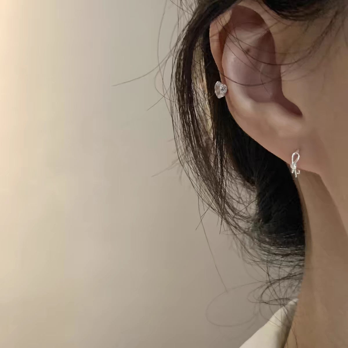 Women's Bowknot Clip Sleeping Wearable Temperamental Niche High-grade Ear Buckle