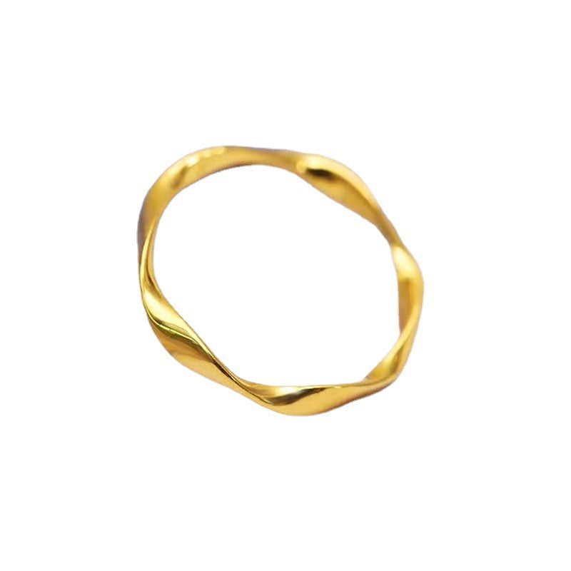 Female Trendy Simple Personality High-grade Index Finger Couple Light Luxury Ring
