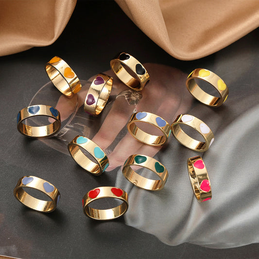 Love Colorful Oil Electroplating Food Peach Rings