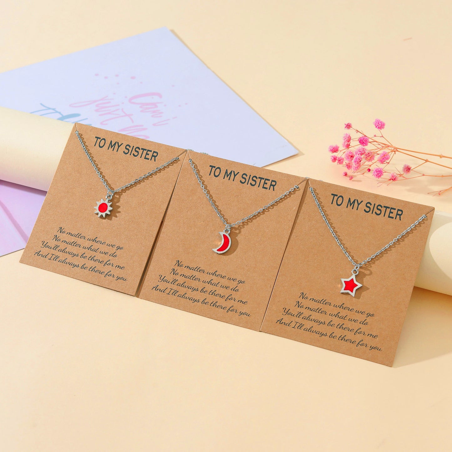 Oil Exquisite Card Packaging Good Friend Necklaces