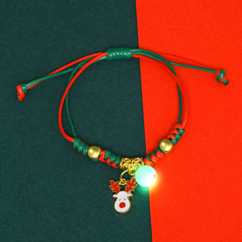 Weihnachten gewebte weibliche beliebte Weihnachtsmann-Armbänder