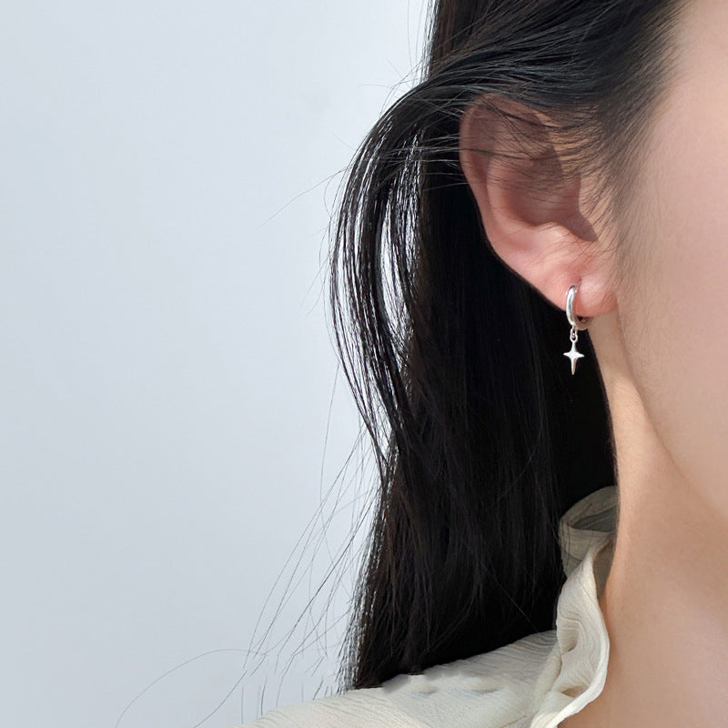 Small Star Female Four Stars Clip Unique Design Sense Ear Buckle
