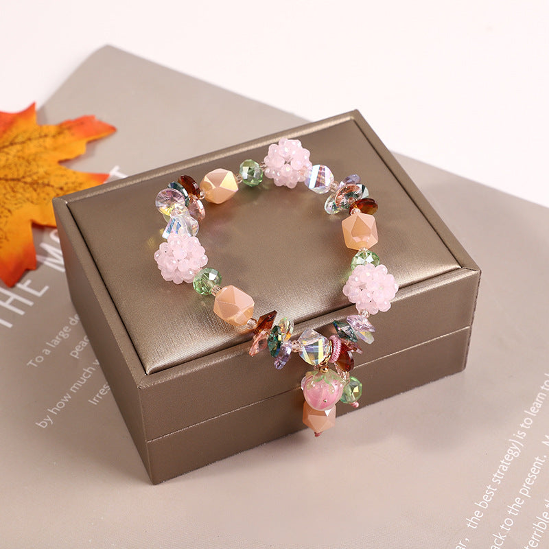 Sweet Butterfly Crystal Female Shell Beads Bracelets