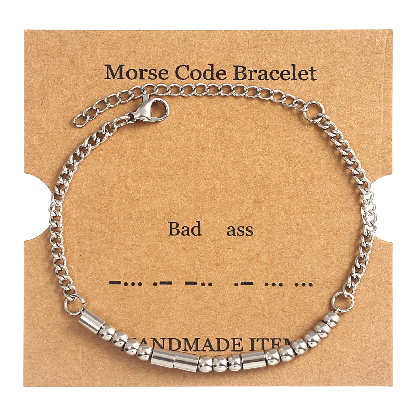 Women's Stainless Steel Gold Moss Password Letter Bracelets