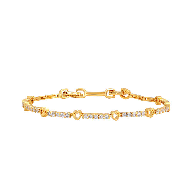 Jewelry Gold-plated Heart-shaped Minimalist Design Cold Bracelets