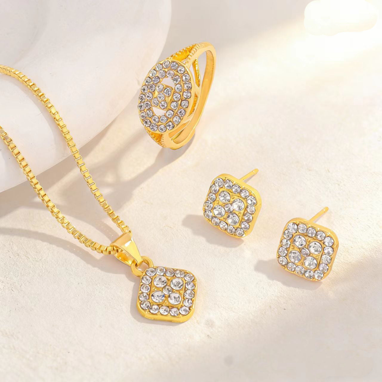 Alloy Light Luxury Geometric Stylish Simple Rings