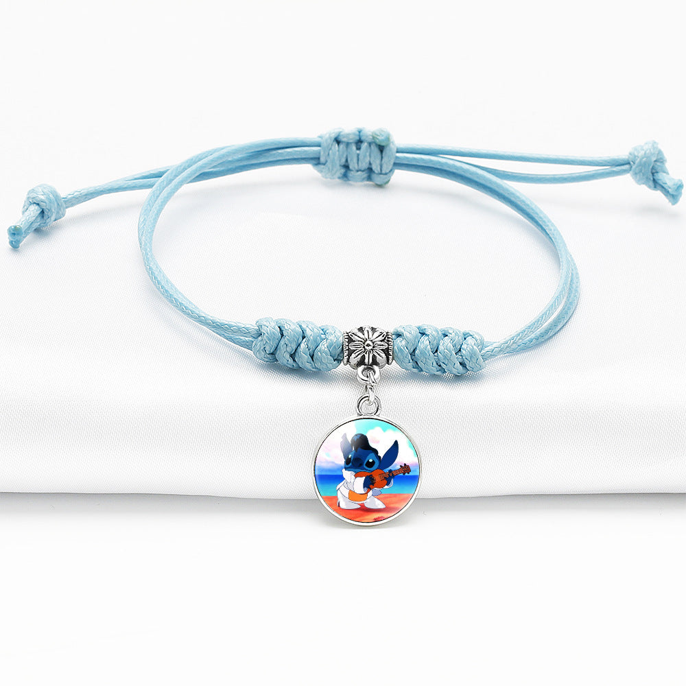 Blaue Cartoon-Dorje-Knoten-Armbänder mit Sternstich