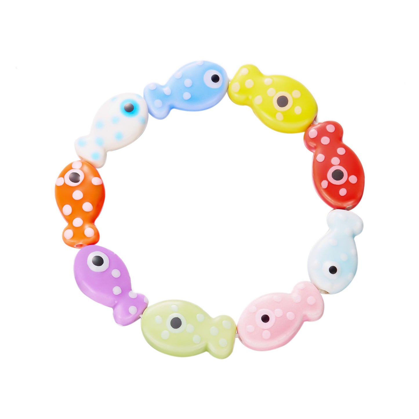 Women's Ceramic Small Fish Beaded Color Matching Cute Bracelets