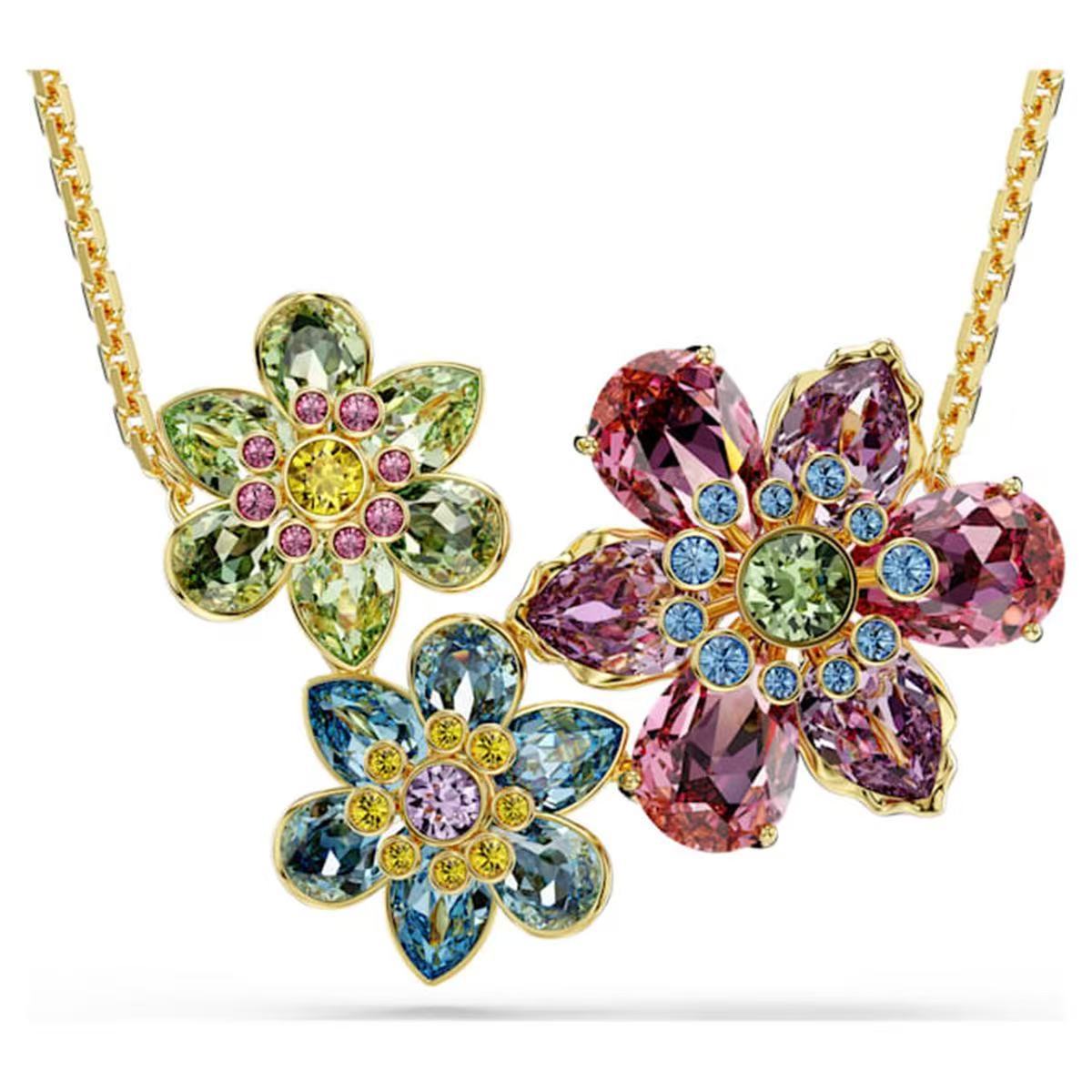 Austrian Crystal Flowers Rich Candy Ear Jewelry Set