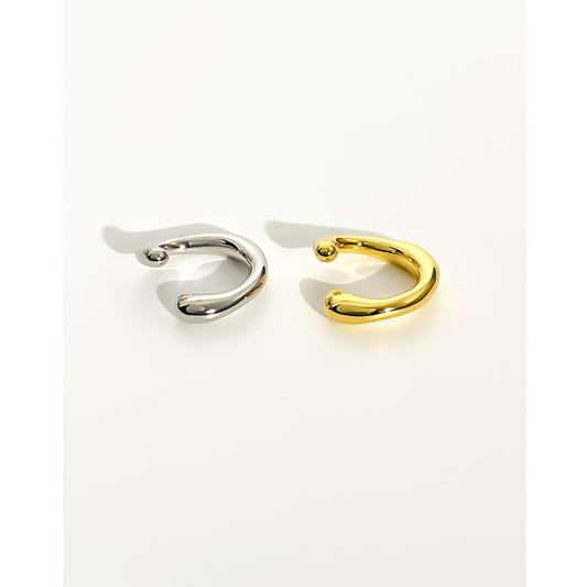 Women's Irregular Small Circle Metal Gold Plated Simple Rings