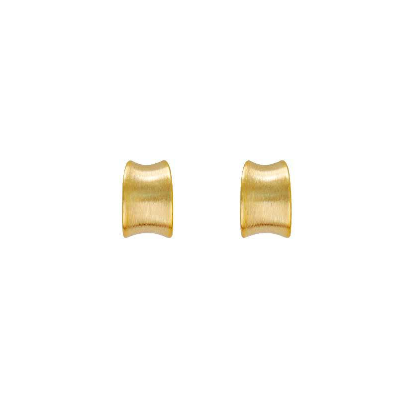 Design Shaped Metal Brushed High-grade Frosty Earrings