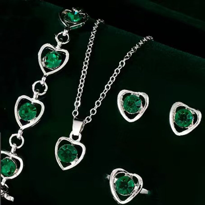 Drip Glazed Exquisite Simple Minority Fashion High-grade Clavicle Chain Elegant Jewelry Set