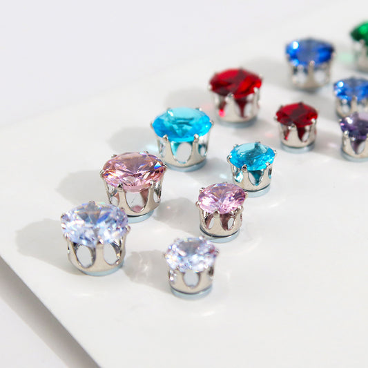 Super Flash Zircon Bone Nail Magnet Ear Clip