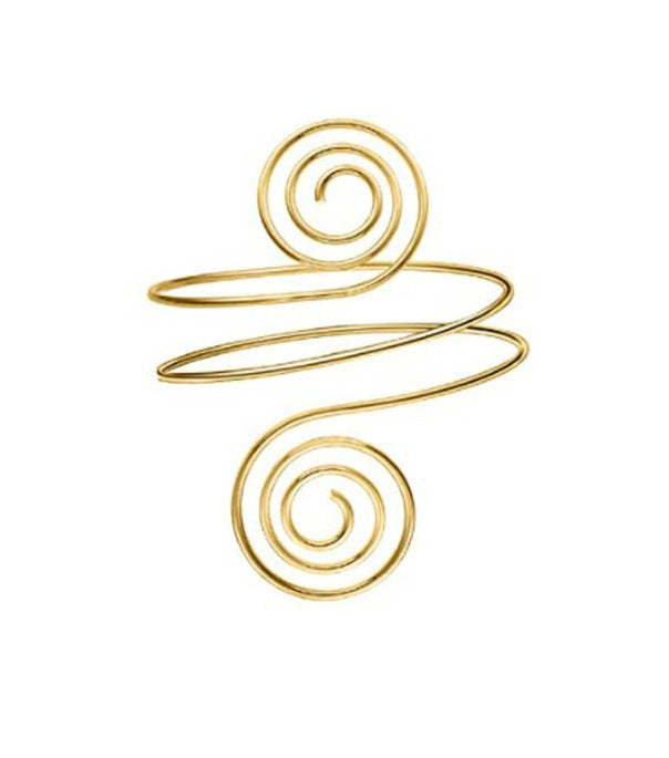 Geometric Spiral Armband Simple Temperament Texture Glossy Metal Arm Bracelet