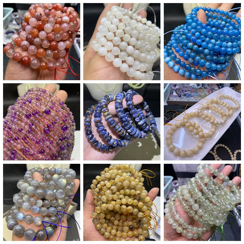 Purple Yellow Pink Crystal Blue Gray Bracelets