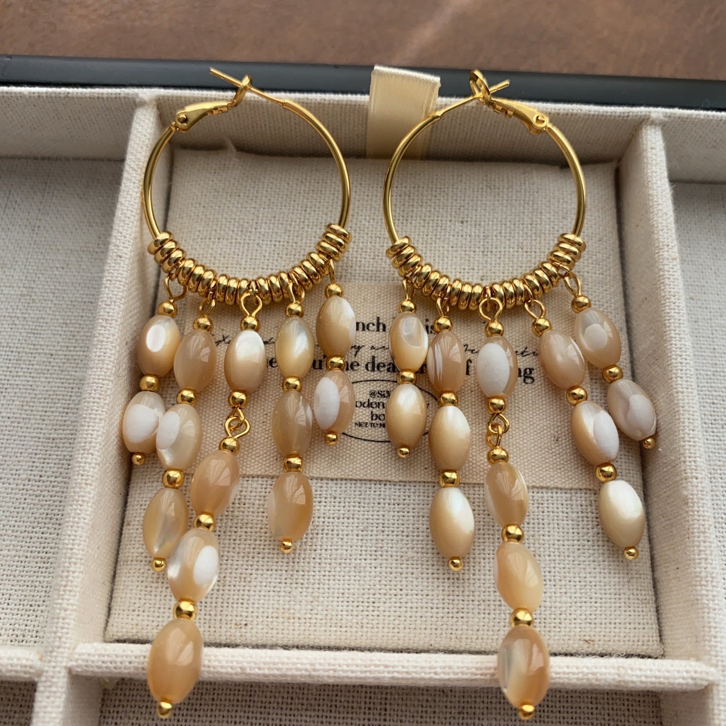 Women's Shell Pearls Tassel High Sense Minority Fashion Entry Lux Elegant Rings