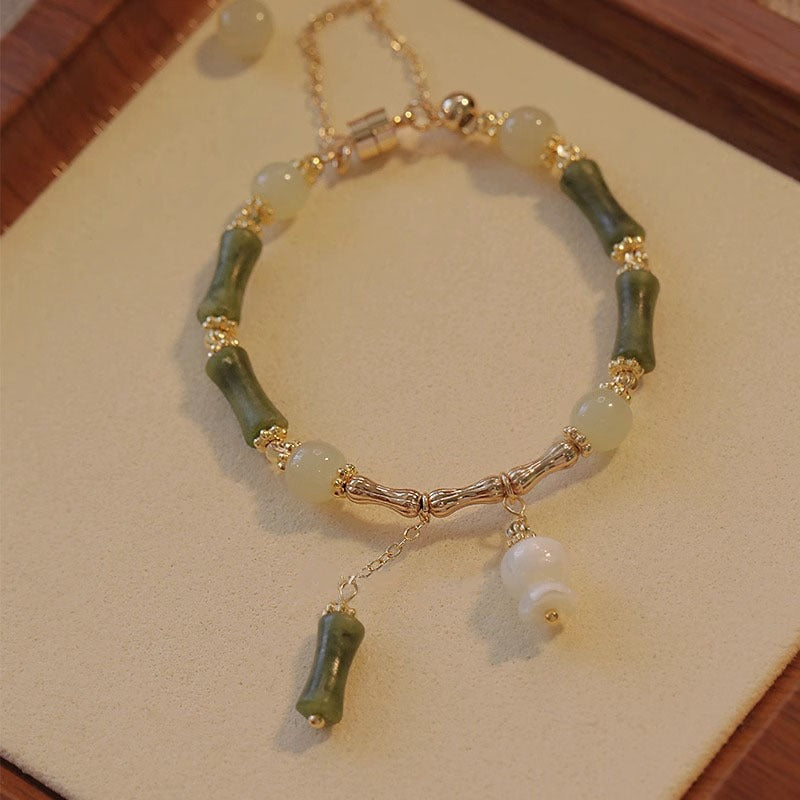 Jade de bambou pour femmes pour bracelets traditionnels de style chinois