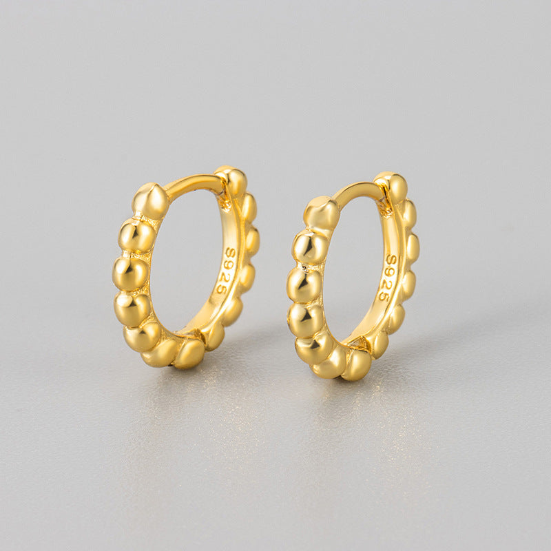 Women's Style Round Beads French Retro Temperament Summer High Sense Rings