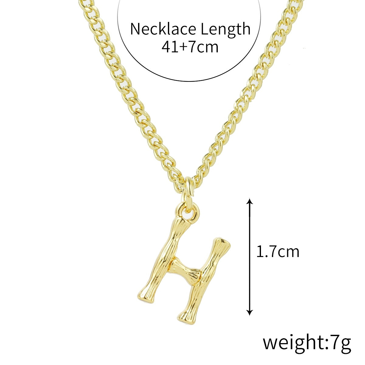 Women's Style Ornament Bamboo Letter Pendant Clavicle Necklaces