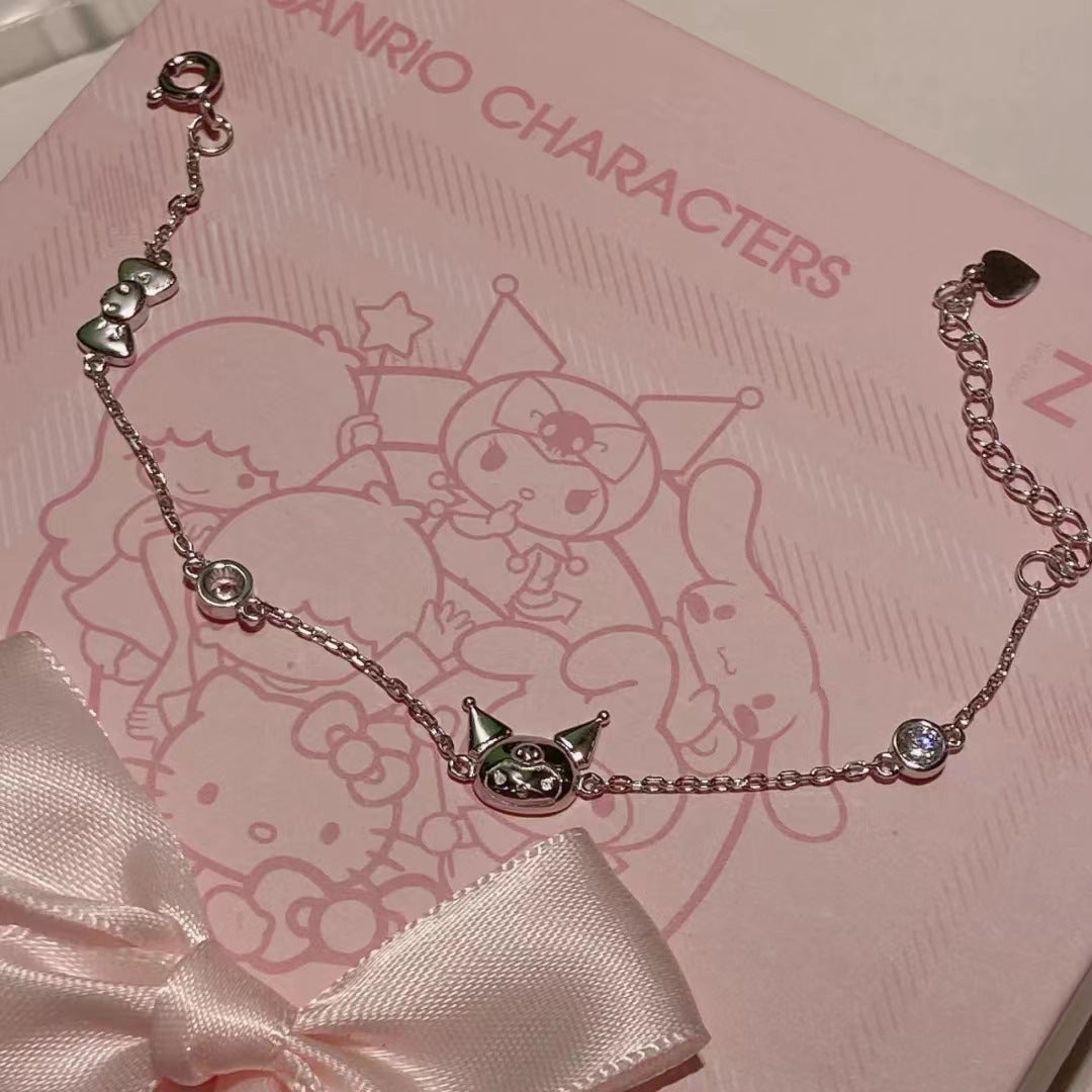 Bracelets de dessin animé mignons avec nœud de clown pour femmes