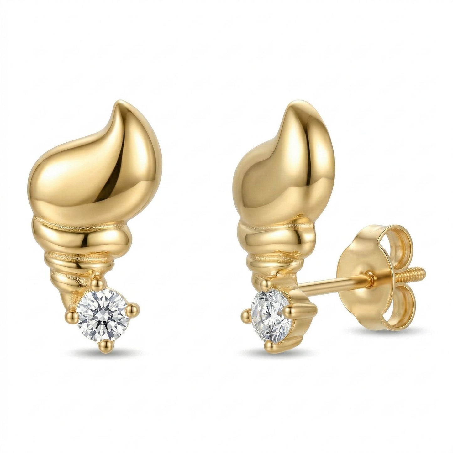 Women's & Men's Material Finely Inlaid Niche High Sense Basic Stud Earrings