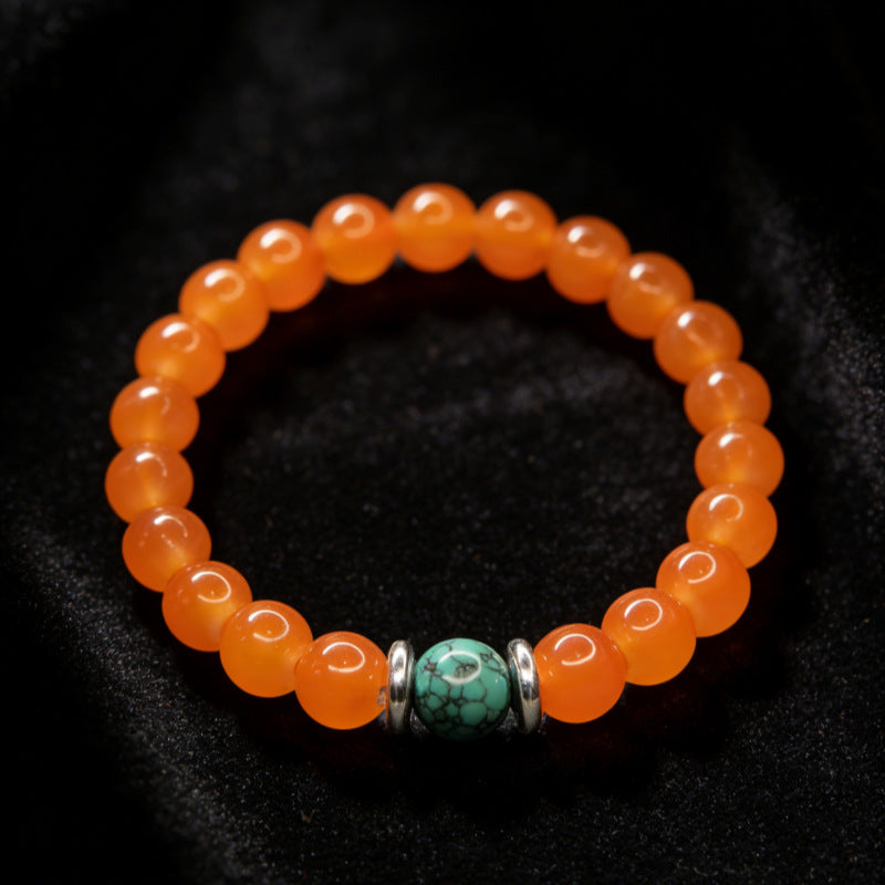 Natural Stone Prosperity Good Luck Orange With Bracelets