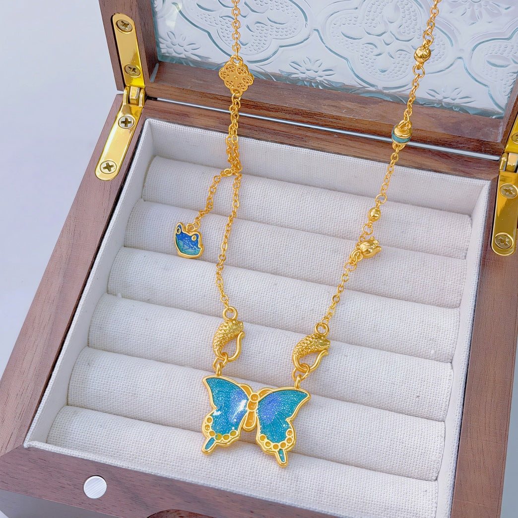 Ginkgo Leaf Variety Retro Affordable Luxury Fashion Design Necklace