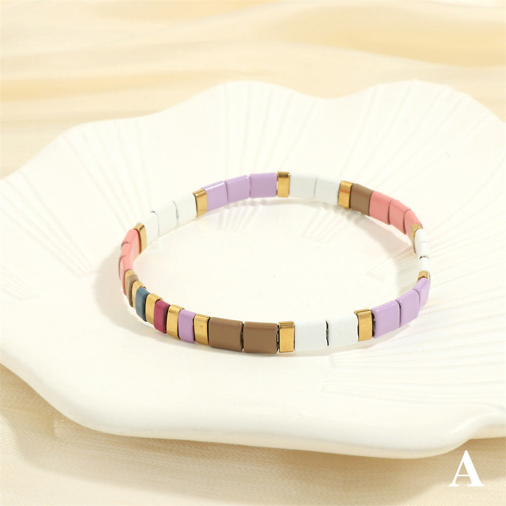 Style Macaron Color Series Lifting Bead Bracelets