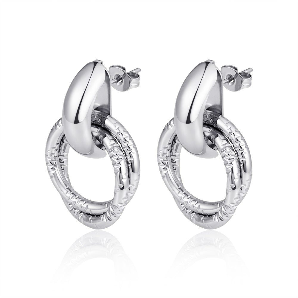 Women's Fashion Trendy Light Luxury Stainless Steel Rings
