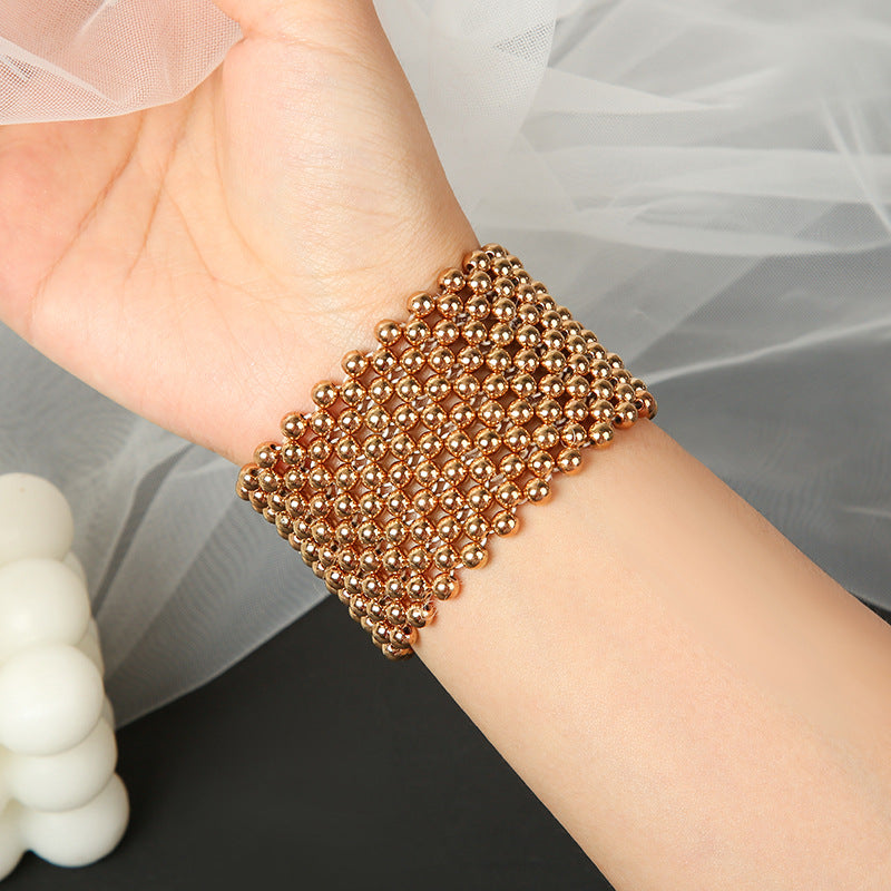 Pearl Fashion Hand-woven Beads Bridal Imitation Bracelets