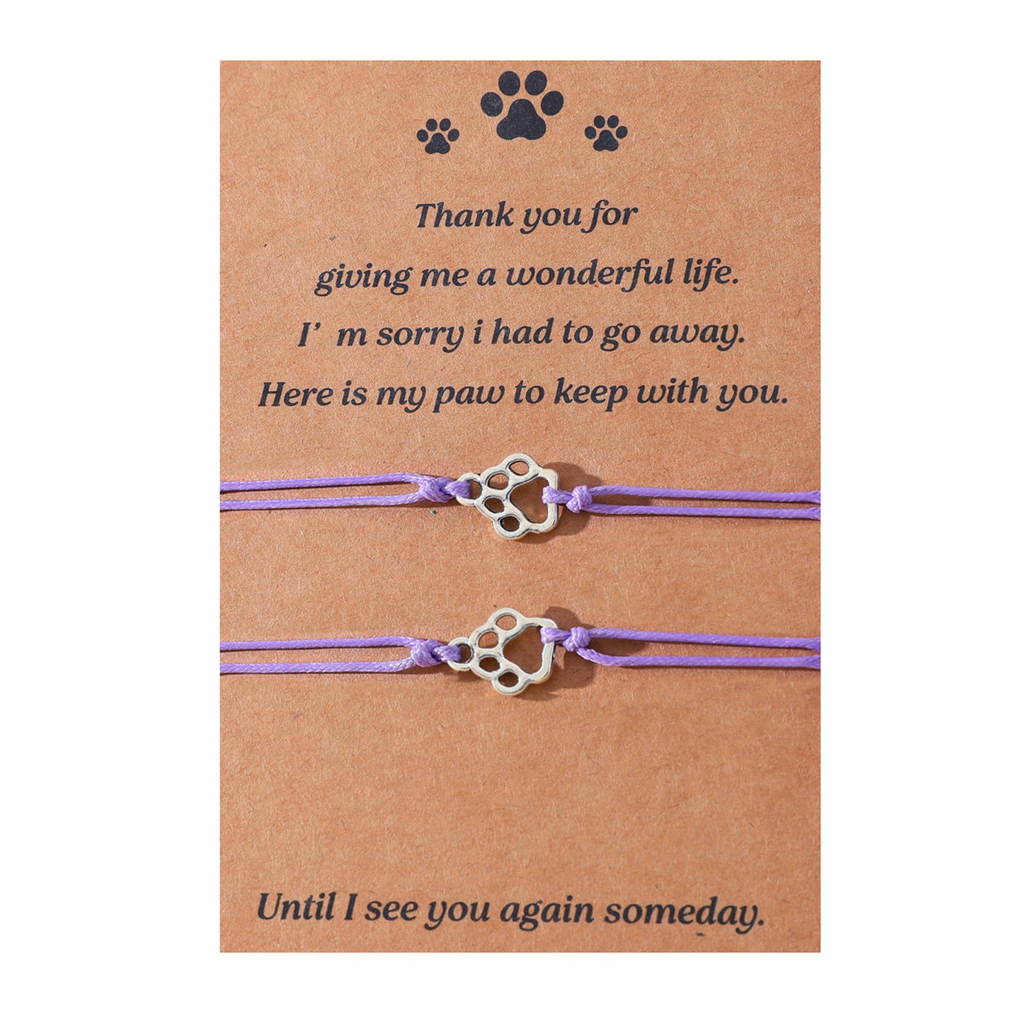 Line Cat's Paw Mark Hand-woven Blessing Bracelets