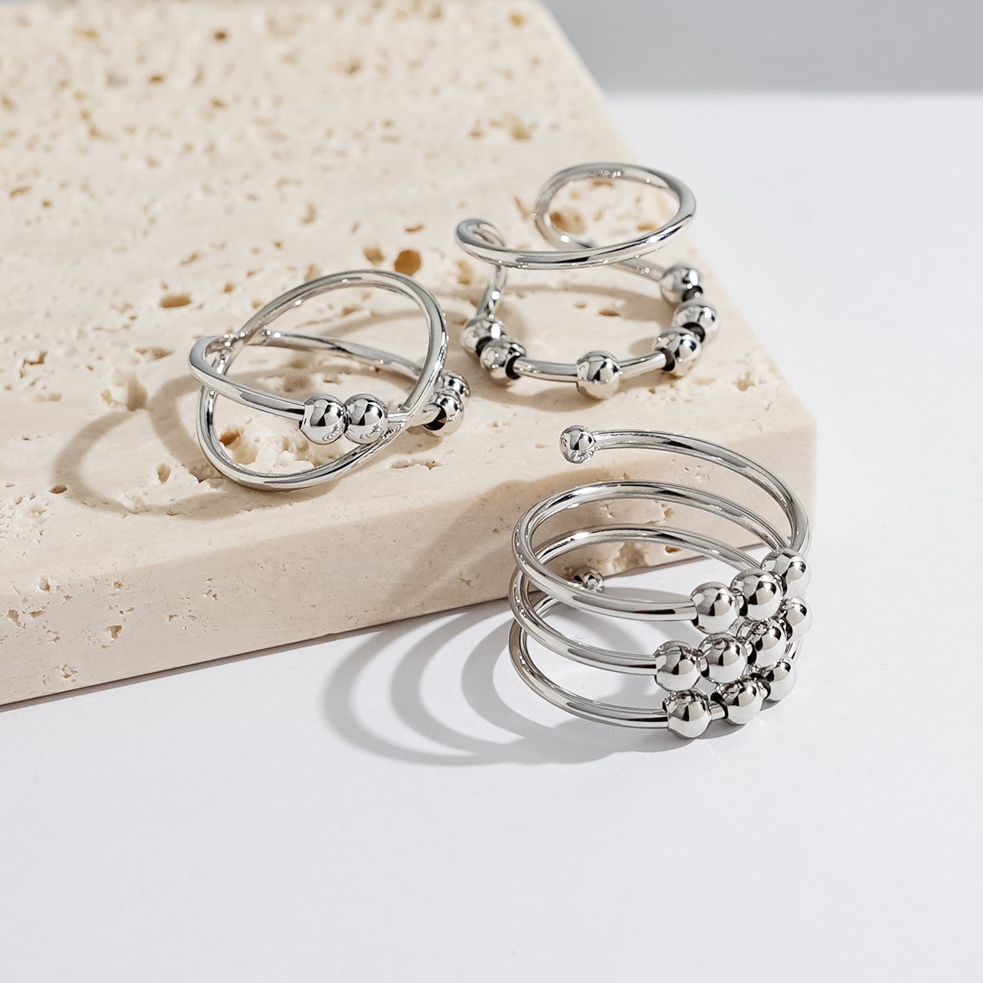 Design Sense Minority Simple Adjustable Decompression Ring