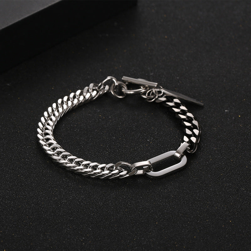 Titanium Steel Color Matching Buckle Male Bracelets