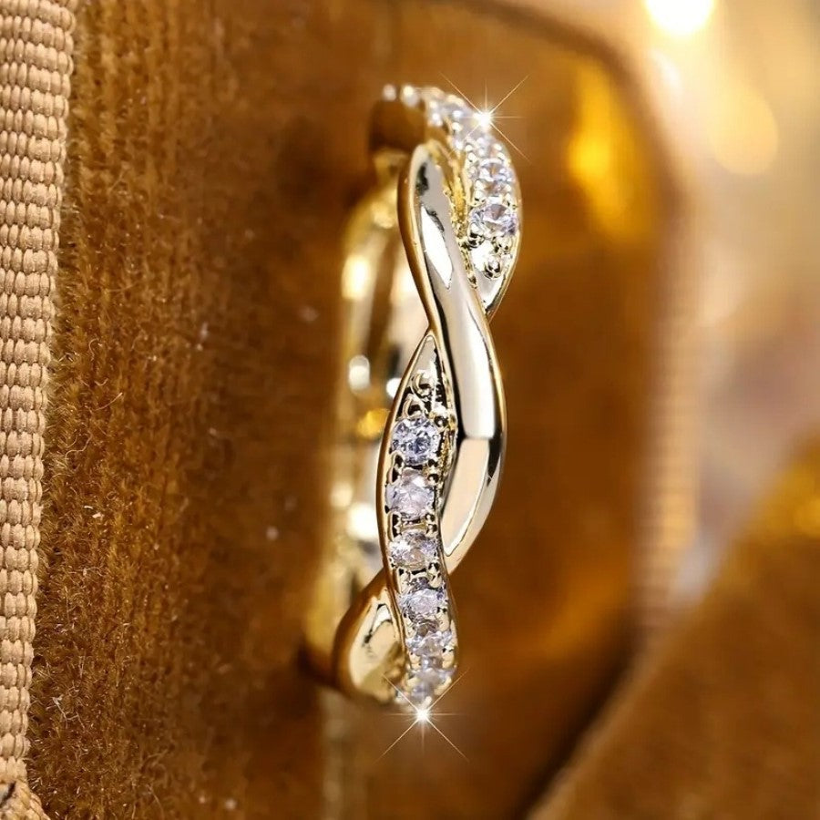 Women's Gold Color Cross Finger For Ring