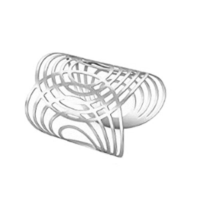 Open Metal Geometric Hollow Glossy Pattern Bracelet