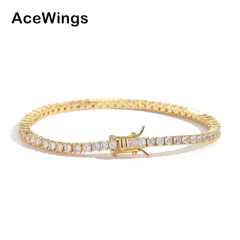 Women's Single Strand Chain Copper Inlaid Zircon Tennis Hip Bracelet
