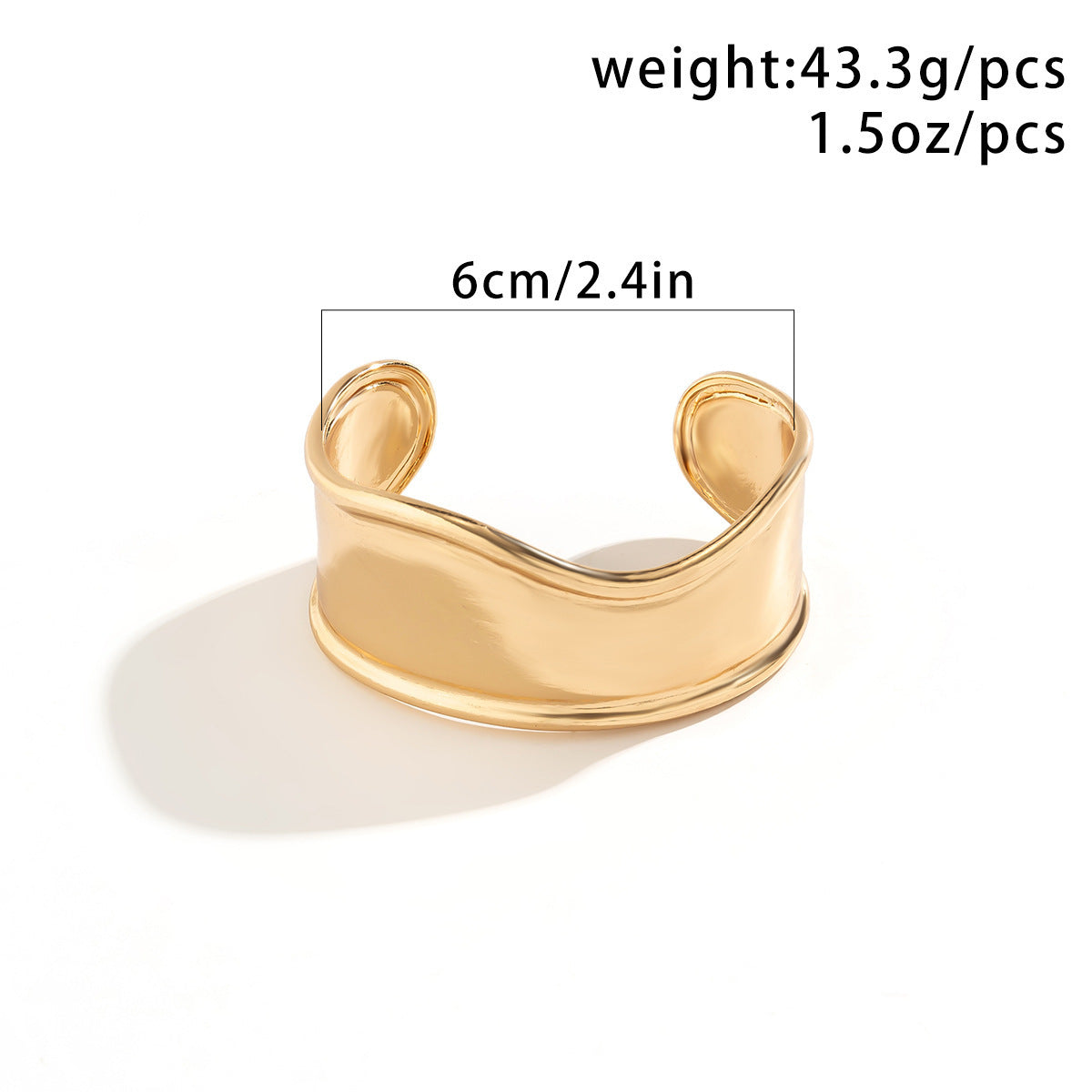 Hip Hop Style Simple Glossy Irregular Female Personality Metal Bracelet