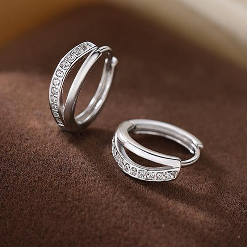 Women's Korean Style Fashion Exquisite Double Layer Ear Buckle