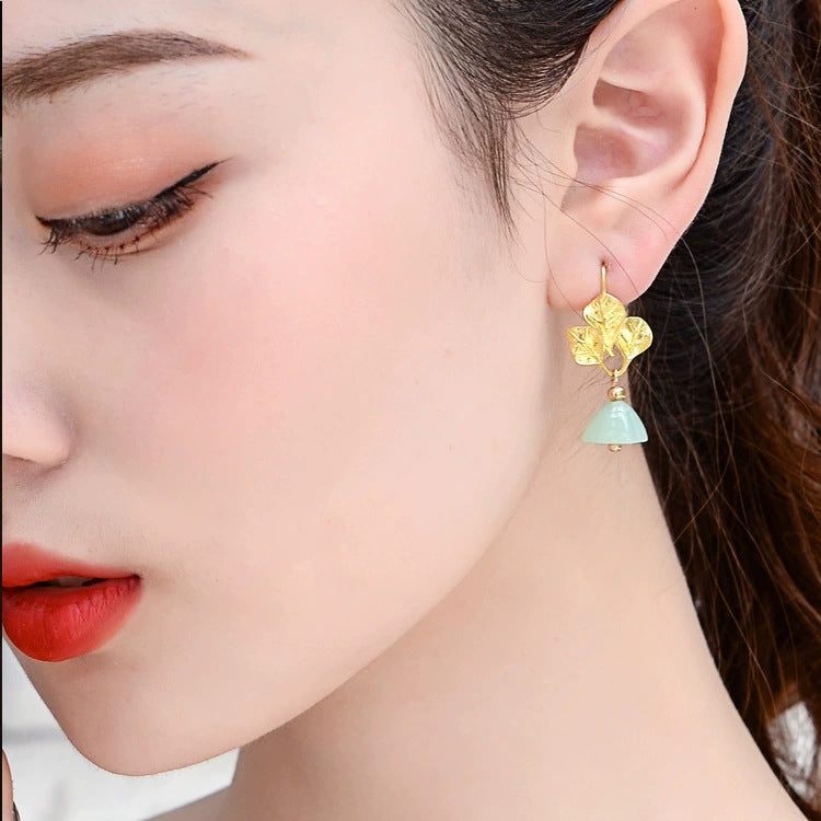 Bohemian Style Single Wear Peacock Fur Earrings