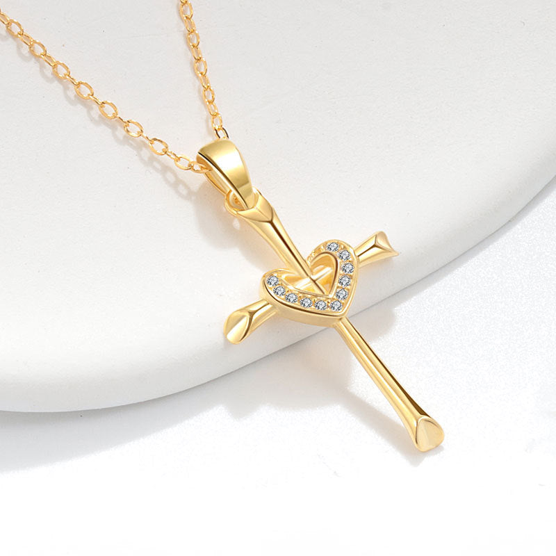Women's Simple Light Cross Style Korean Elegant Mini Clavicle Chain Fashion Necklace
