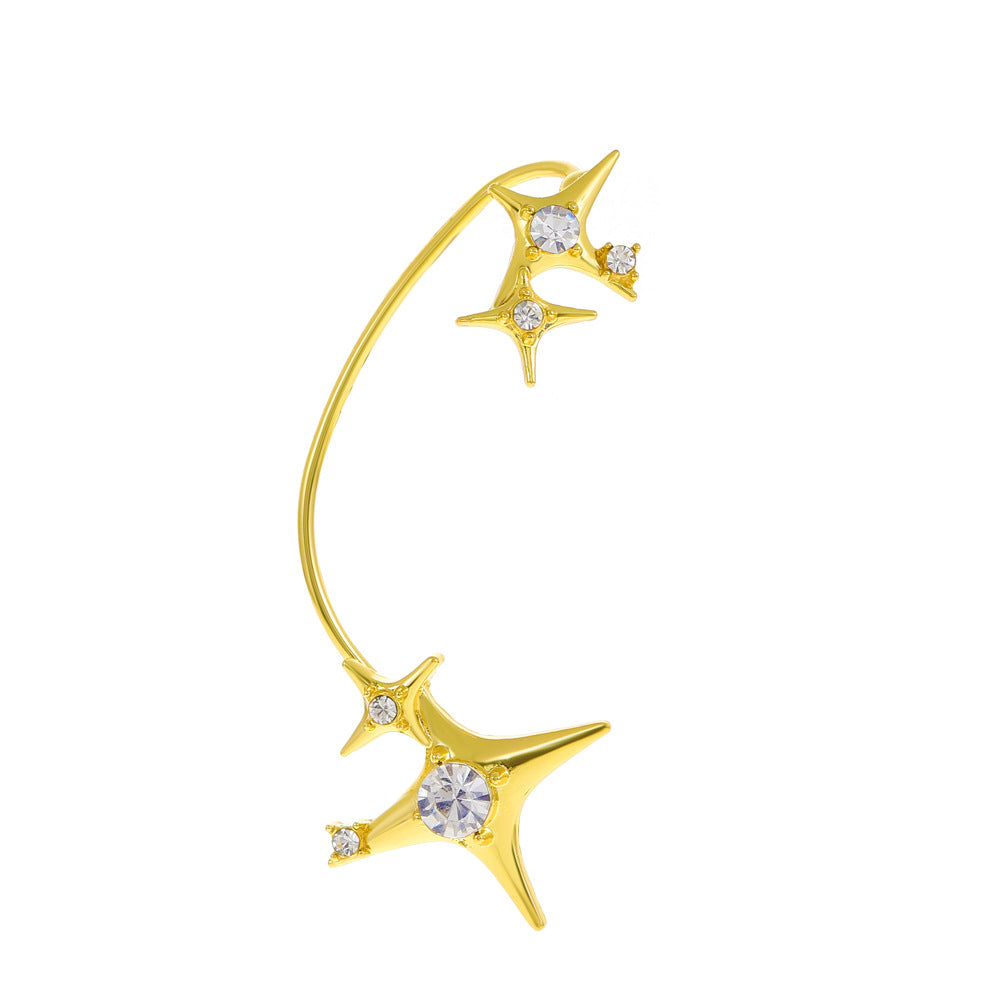 Diamond Butterfly Female Fashion Exaggerated Wings Ear Clip