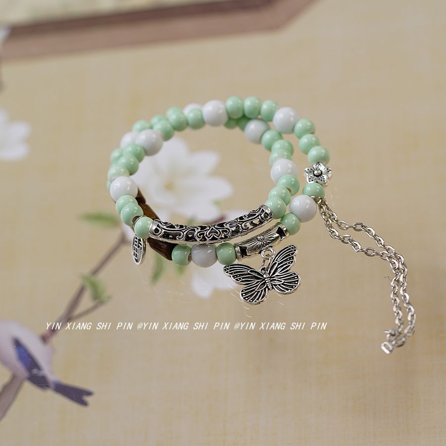 Ceramic Chinese Female Ethnic Style Artistic Bracelets