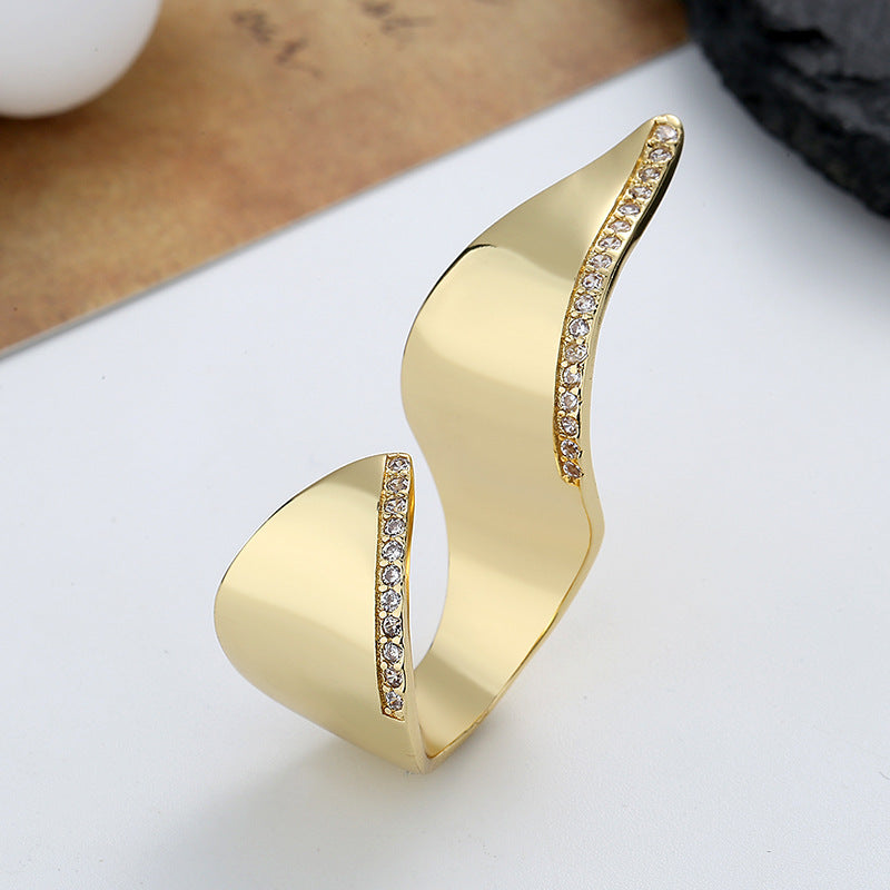Grandeur Personality Irregular Open Female Street Shot Rings