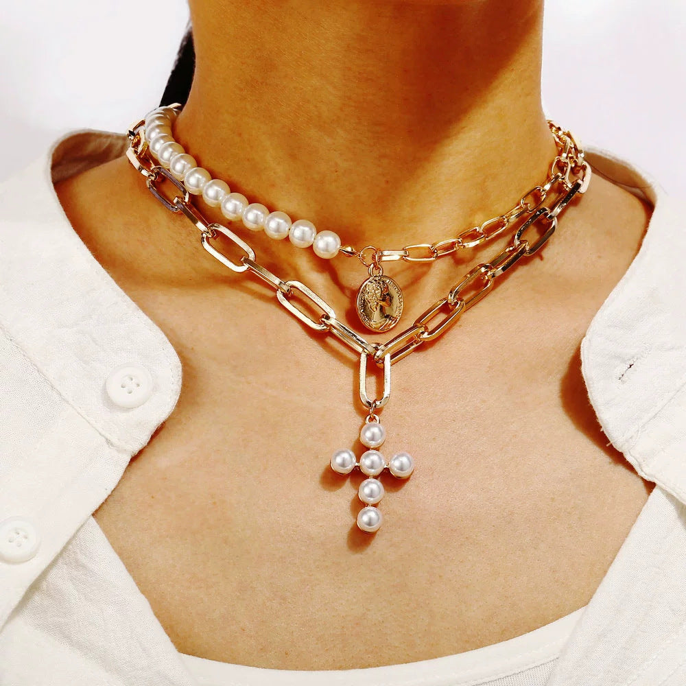 Women's Pearl Chain Light Luxury Temperament High Necklaces