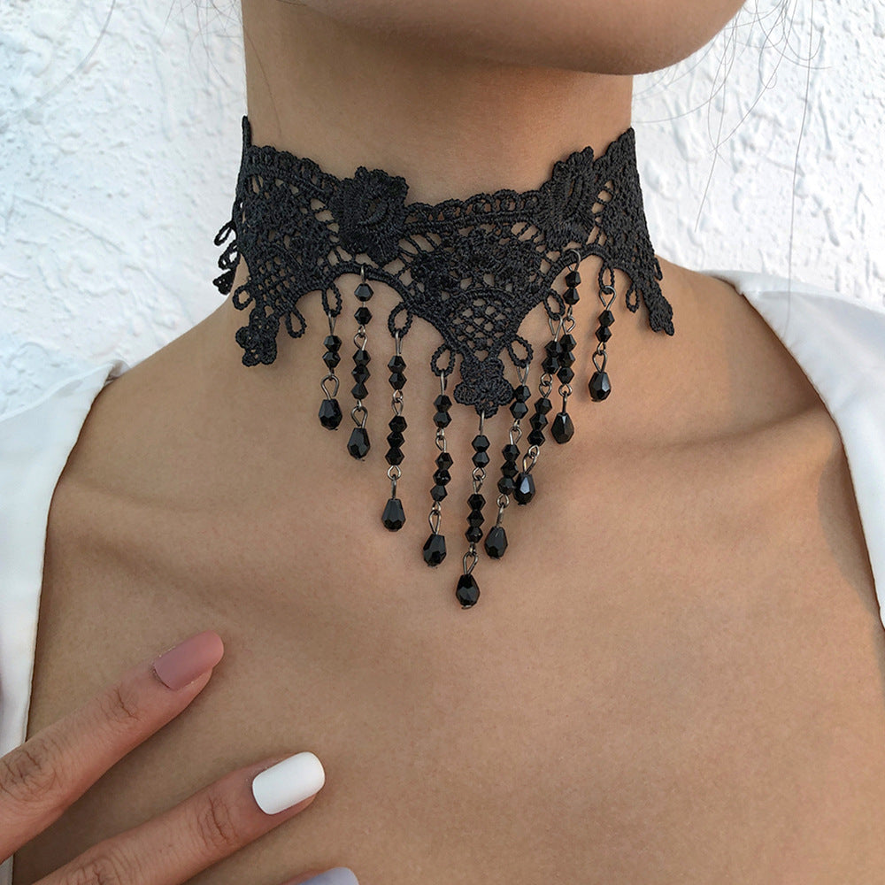 Women's Fashion Sexy Lace Halloween Personality Imitation Necklaces