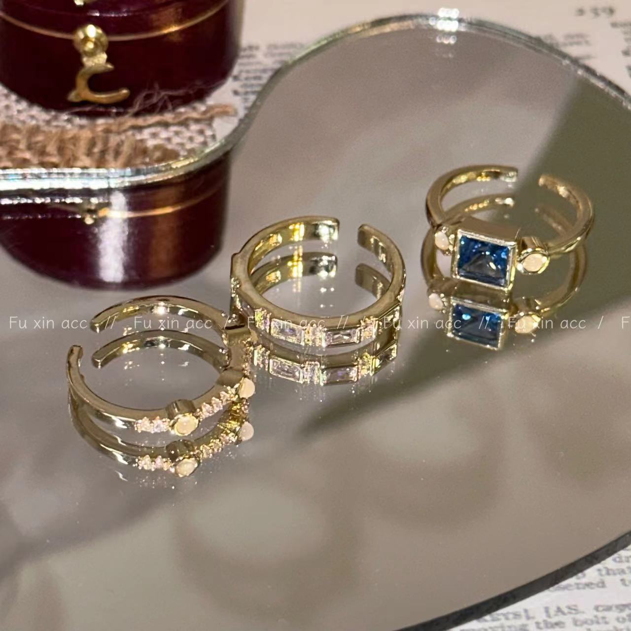 Women's & Men's & Retro Open-end Zircon And Light Rings