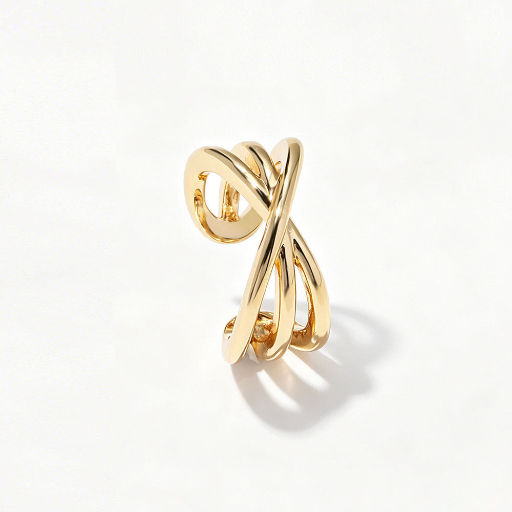 Fashion Retro Cross Lines Advanced Sense Simple Ear Clip