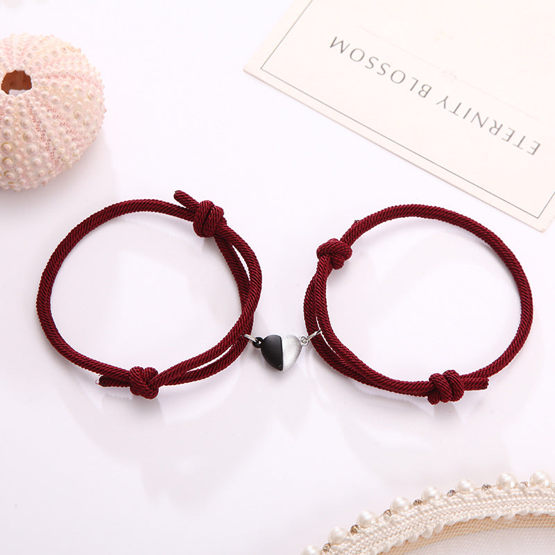 Milan Rope Couple Paire De Copines Portant Des Bracelets