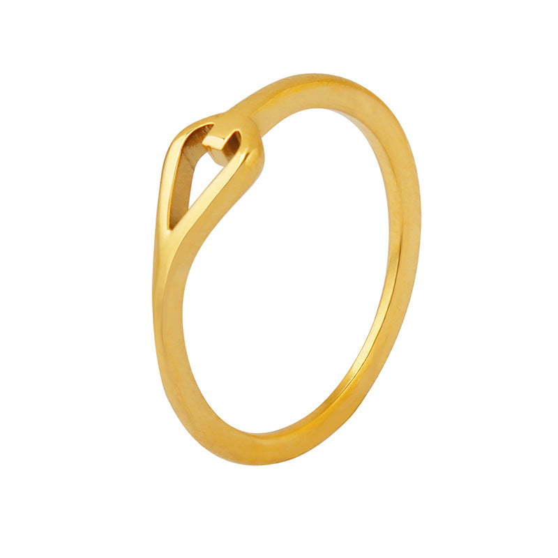 Small And Exquisite Simple Meticulous Hollow Love Rings