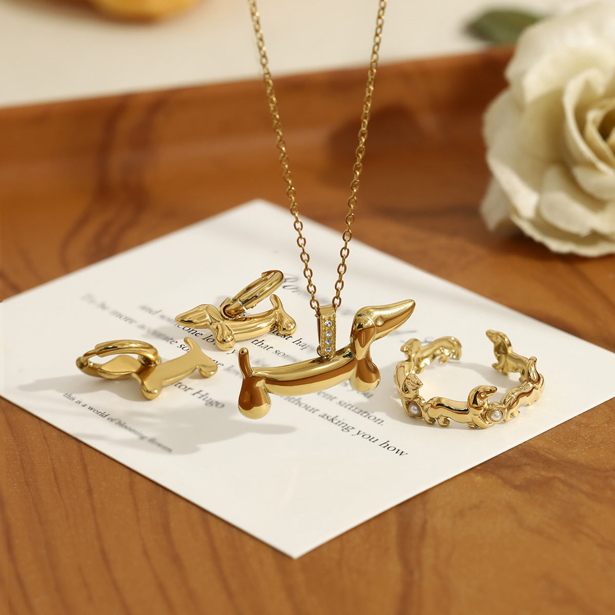 Stainless Steel Three-piece Small Animal Series Earrings